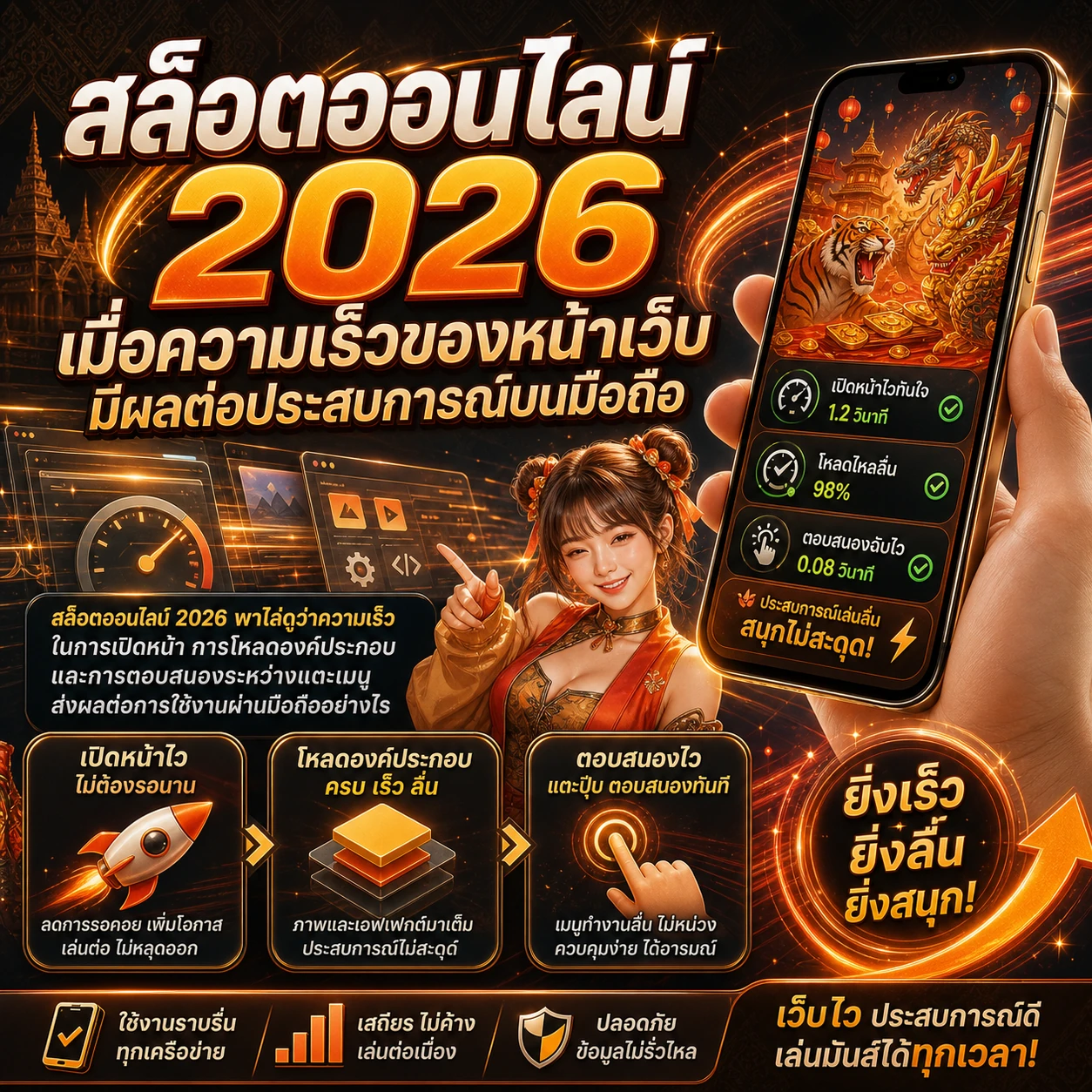 ภาพประกอบแนวสมาร์ตโฟนและเส้นแสงสื่อถึงความต่อเนื่องในการใช้งานบนมือถือ